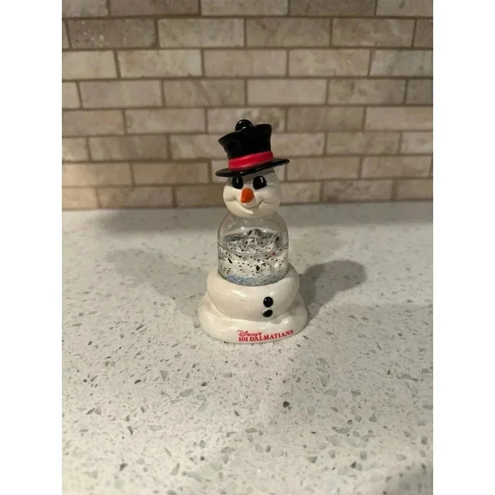1996 Disney McDonald's 101 Dalmatians Toy Snowman‎ Snow Globe sf